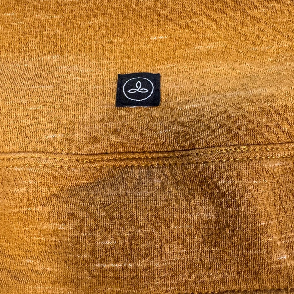 Prana Wide Leg Yoga Pants Mustard Yellow Ochre Size M, MSRP $89 - Picture 5 of 10